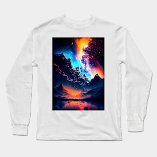 Magic Amidst Chaos: Cosmic Views Long Sleeve T-Shirt